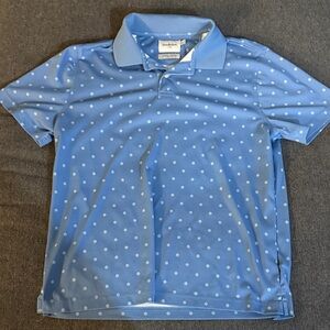 Goodfellow & Co Light Blue Polka Dot Polo Shirt